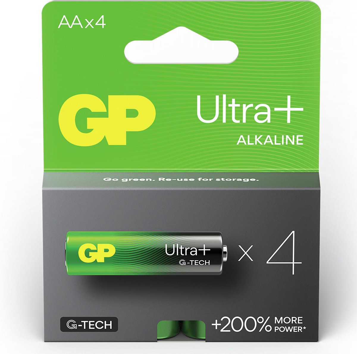 GP batterij Ultra+ Alkaline AA 4 stuks - Extra hoge kwaliteit
