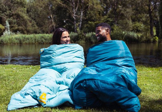 Abbey Camp Slaapzak - Katoen - Dekenmodel - Lichtblauw - 210 x 80 cm van Abbey Camp — afbeelding 5