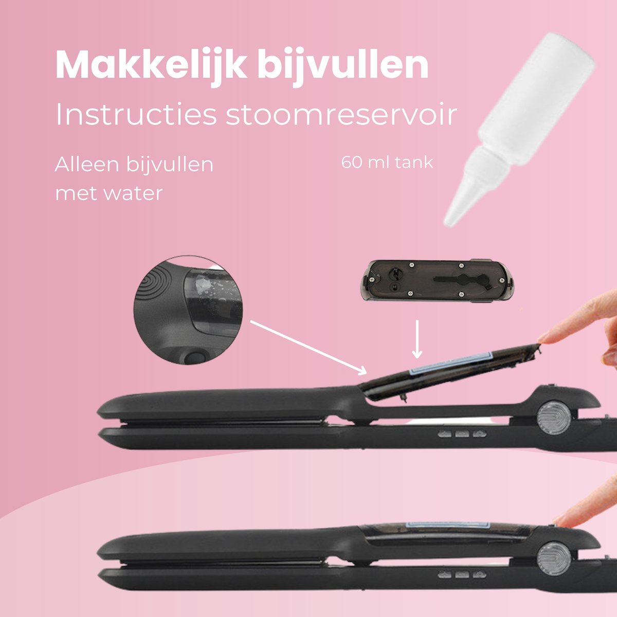 Stoomstijltang 4.0 Professionele Stijltang met Infrarood Technologie - afbeelding 3