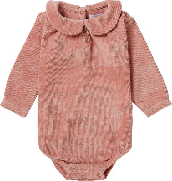 Noppies Girls bloomersuit Valladolid long sleeve romper Meisjes Rompertje - Cameo Brown - Maat 68