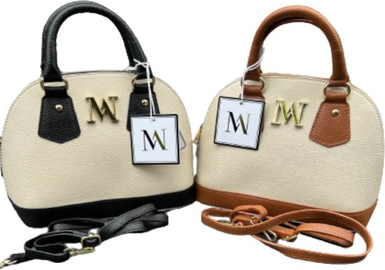 MONDIEUX MADAME - Alma - beige/zwart - tas - handtas - Italiaans design -  limited... | bol