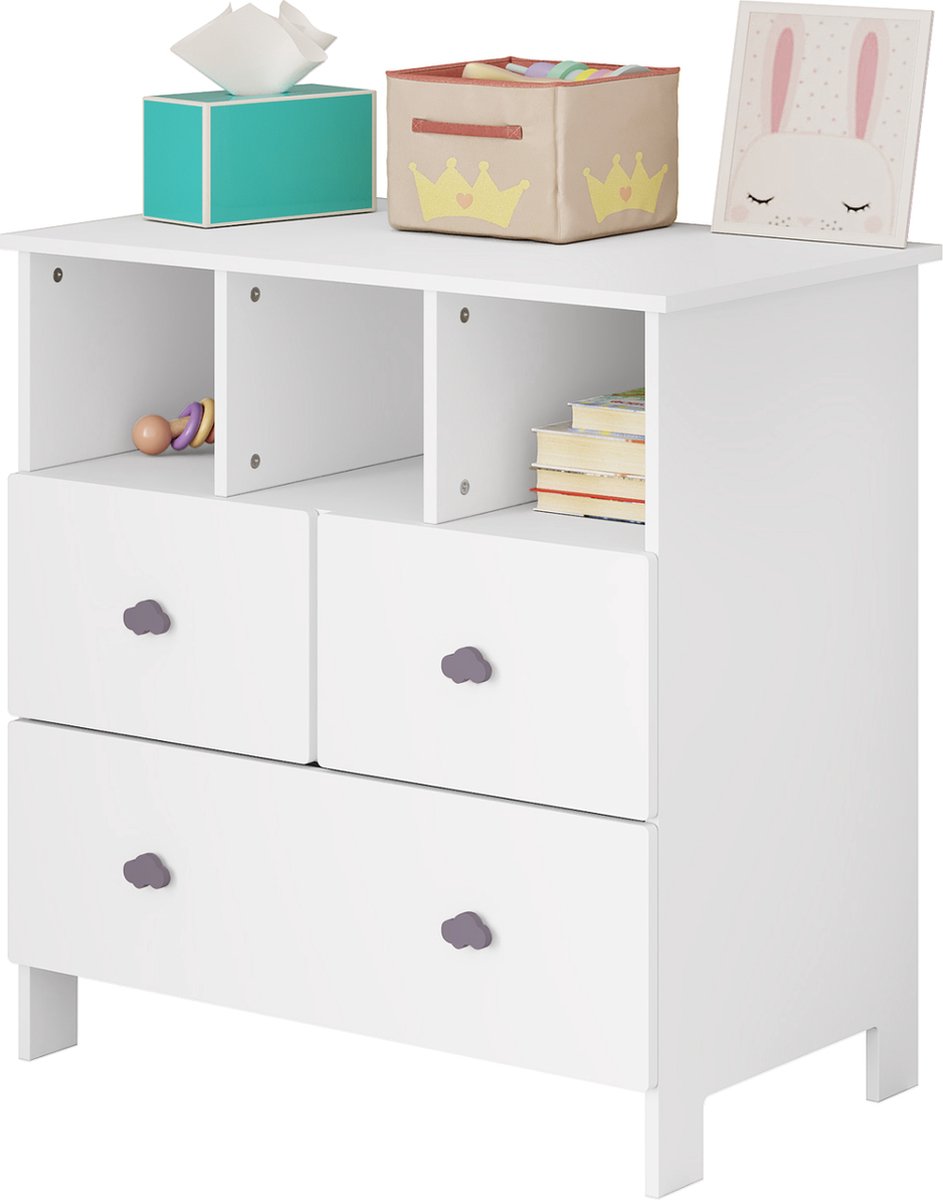 VASAGLE Kinderregal, Spielzeugaufbewahrung für Kinder, Aufbewahrungsschrank, Spielzeugschrank, Aufbewahrungsbox mit Rollen, Spielzeugregal, für Kinderzimmer, 102 x 30 x 60 cm, weiß LHS380W01 VASAGLE Kinderregal, Spielzeugaufbewahrung für Kinder, Aufbewahrungsschrank, Spielzeugschrank, Aufbewahrungsbox mit Rollen, Spielzeugregal, für Kinderzimmer, 102 x 30 x 60 cm, weiß LHS380W01