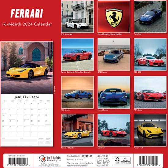 Ferrari Kalender 2024