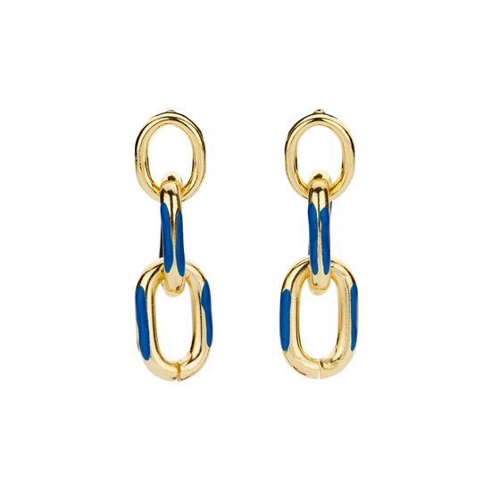 Les Cordes - DOBI (OB) - Oorbellen - Blauw - Metaal - Juwelen - Sieraden - Dames