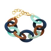 Les Cordes - KAFI (AB) - Bracelet - Multicolore - Blauw - Résine - Joaillerie - Bijoux - Femme