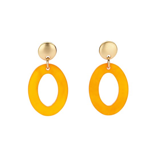 Les Cordes - KAFI (OB) - Boucles d'oreilles - Oranje - Résine - Bijoux - Bijoux - Femme