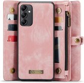 CaseMe 008 2-in-1 Book Case & Back Cover with Wallet - Coque Samsung Galaxy A34 - Pink