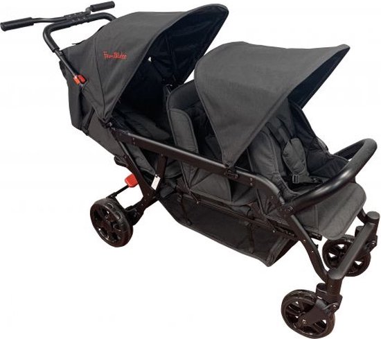 Familidoo Kinderwagen 3 Plaatsen Lidoo H3E + Ergondrive Full Black van Fa — afbeelding 5