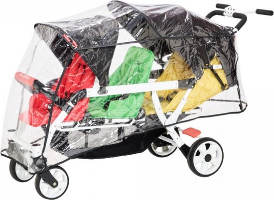 Familidoo Kinderwagen 3 Plaatsen Lidoo H3E + Ergondrive Full Black van Fa — afbeelding 3