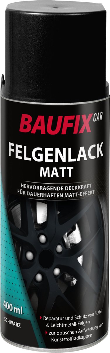 BAUFIX Velgenlak zwart mat 400 ml