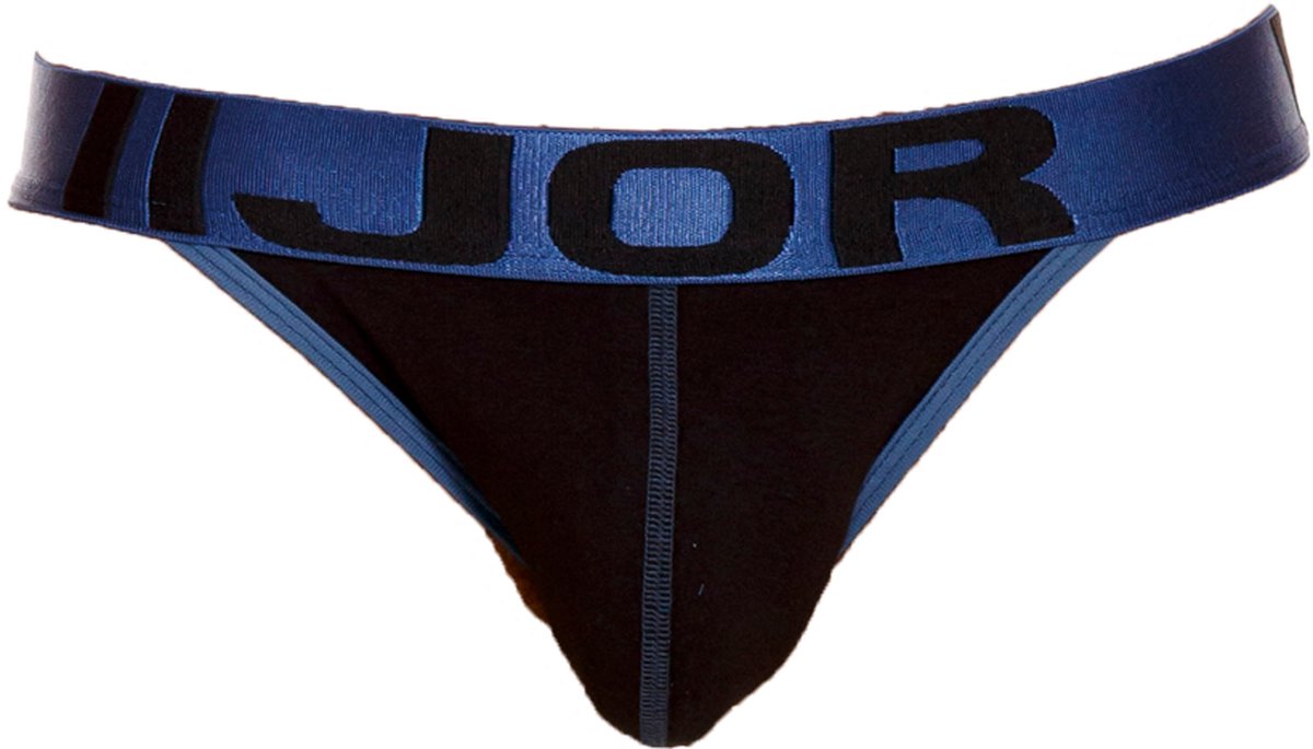 JOR Riders Thong Black - MAAT XL - Heren Ondergoed - String voor Man - Mannen String