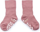 KipKep chaussettes antidérapantes - taille 18-24 mois - Dusty Clay, vieux rose - Stay Chaussettes - 1 paire - ne s'affaissent pas - Stay-on-Socks - coton biologique