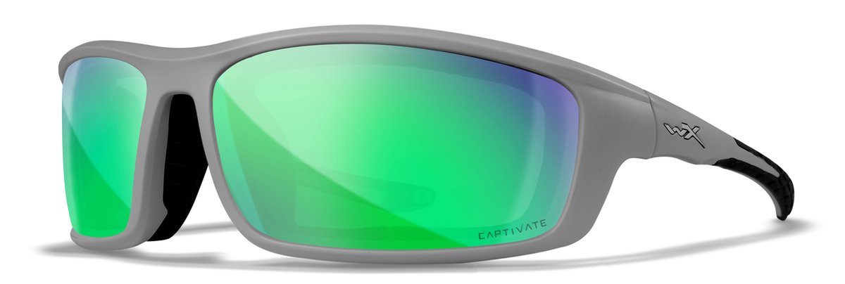 Wiley X GRID zonnebril Captivate Polarized - Green Mirror - Amber