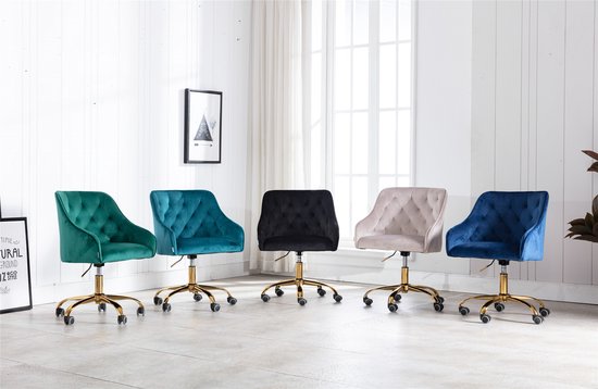 WOLTU Bureaustoel, ergonomisch, thuiskantoor, in hoogte verstelbaar, make-upstoel met armleuningen, draaistoel met wielen, fluwelen metalen frame, belasting 150 kg, roze WOLTU Bureaustoel, ergonomisch, thuiskantoor, in hoogte verstelbaar, make-upstoel met armleuningen, draaistoel met wielen, fluwelen metalen frame, belasting 150 kg, roze