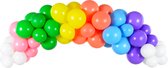 Partydeco - DIY Kit Ballonboog - Pastel Regenboog (2m, 60 ballonnen)
