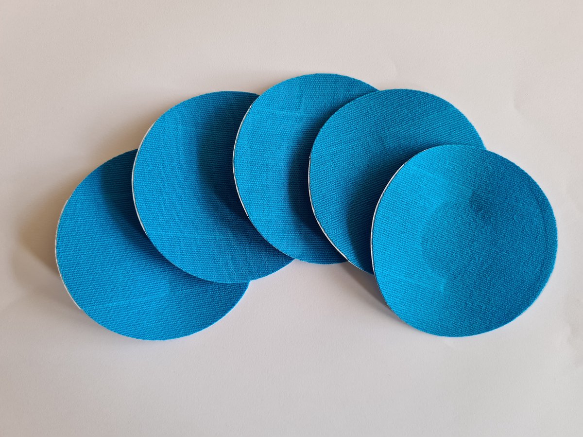 Goedkoopste 10 ronde sensorpleisters / fixatie pleisters / fixeer tapes / stickers voor de Freestyle Libre Sensor (FSL) - kleur blauw