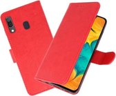 Bookstyle Wallet Cases Hoesje voor Samsung Galaxy A30 Rood