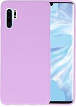 Bestcases Color Telefoonhoesje - Backcover Hoesje - Siliconen Case Back Cover voor Huawei P30 Pro - Paars