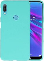 Bestcases Color Telefoonhoesje - Backcover Hoesje - Siliconen Case Back Cover voor Huawei Y6 (Prime) 2019 - Turquoise