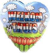 Folat - Folieballon Welkom Thuis hart 46 cm