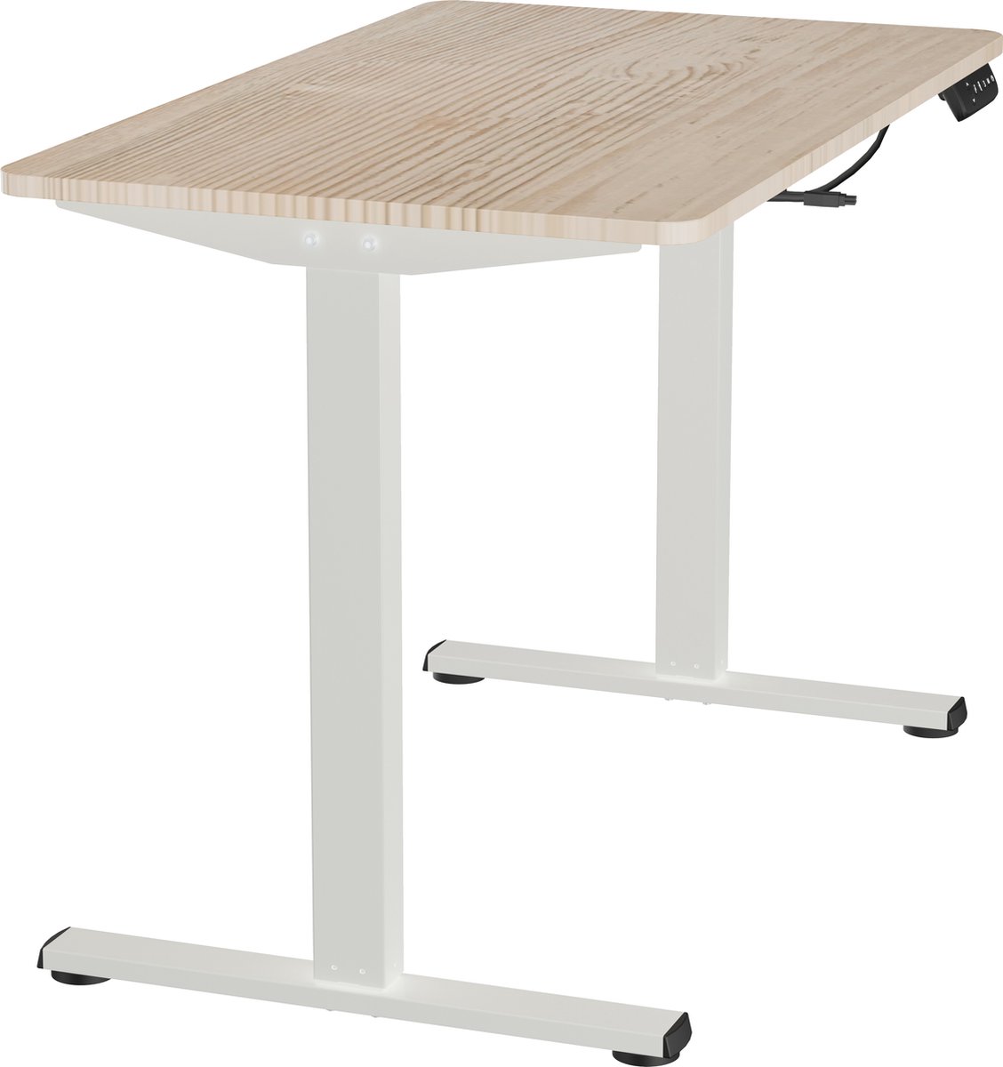 Vestland - Zit-Sta Bureau Elektrisch In Hoogte Verstelbaar - Geheugenfunctie - 100 x 60 CM - Eiken Wit thumbnail 3