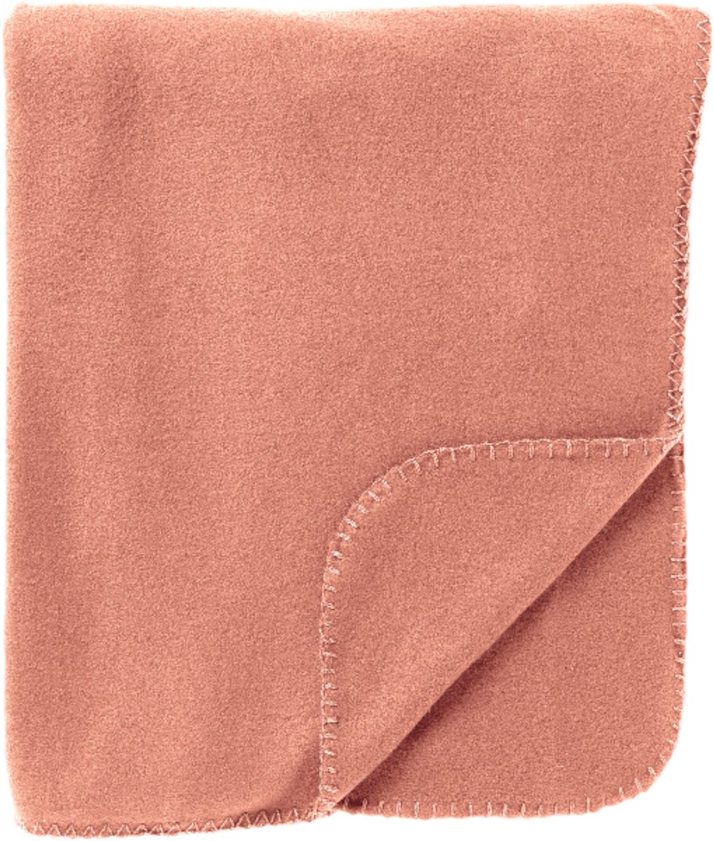 Dutch Decor PABLO - plaid 150x200 cm - 100% polyester - fleece terrasplaid - Muted Clay - roze