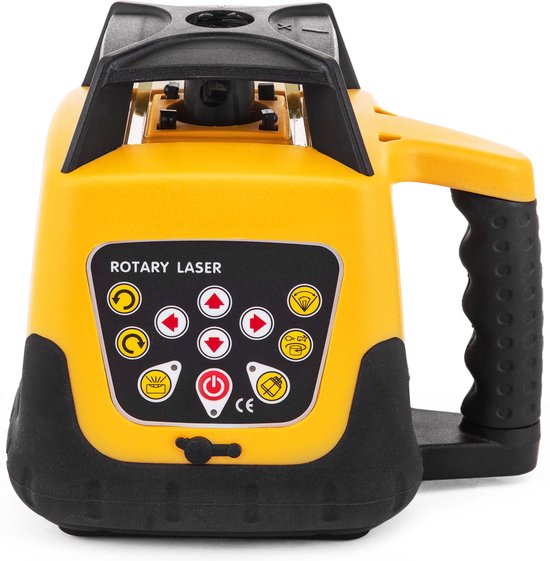 Kruislijnlaser Groen, ENVENTOR zelfnivellerende Lijnlaser 25 m ± 0,3 mm/m, verticale/horizontale laser, IP54 stof-en waterbescherming met magnetische houder 360°, beschermhoes en 2 AA-batterijen
