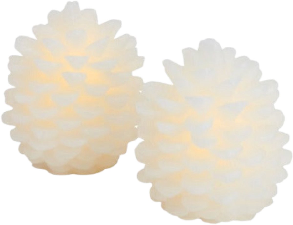 Sirius Home Clara LED dennenappels - set van 2 - H 10 cm - D 8 cm