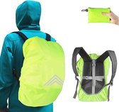 Regenbescherming voor rugzakken, schooltassen (15-90 l), waterdichte rugzak, regenhoes met reflectoren en antislip kruisgespriemen voor wandelen, kamperen, fietsen
