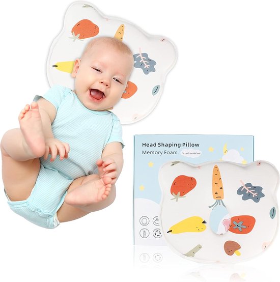 Oreiller bébé, oreiller enfant contre tête plate, mousse à mémoire de forme  3D, | bol