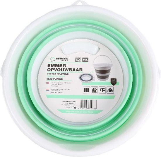 Opvouwbare emmer – 10 liter – willekeurige kleur