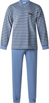 Heren Pyjama Gentlemen v-hals 114237 single jersey blauw maat 3XL