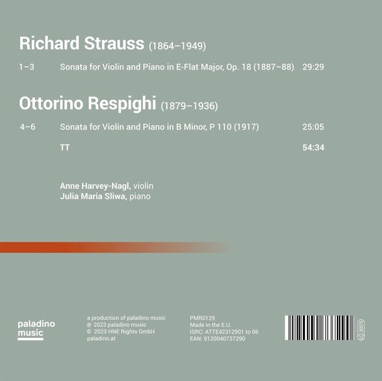 Anne Harvey-Nagl & Julia Maria Sliwa - Strauss & Respighi: Sonatas For Violin And Piano (CD)