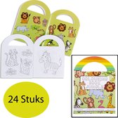 LG 24x Uitdeelboekjes Wilde Dieren - Kleurboekjes - Uitdeelboekjes - Traktatie - Uitdeelcadeautjes voor Kinderen