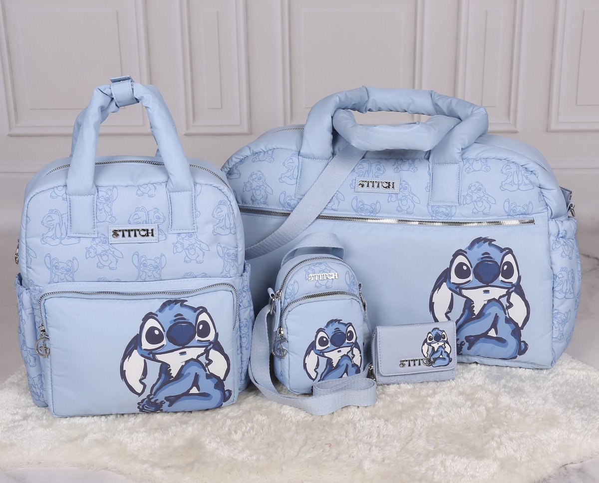 DISNEY Stitch Sac de voyage spacieux, sac bleu 51x16x31 cm