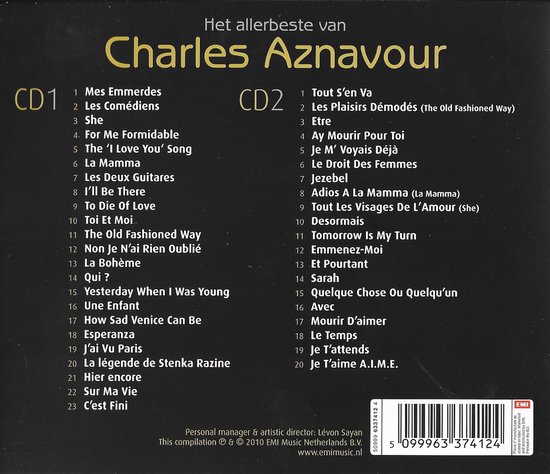 0999987600825 - Het Allerbeste Van Charles Aznavour