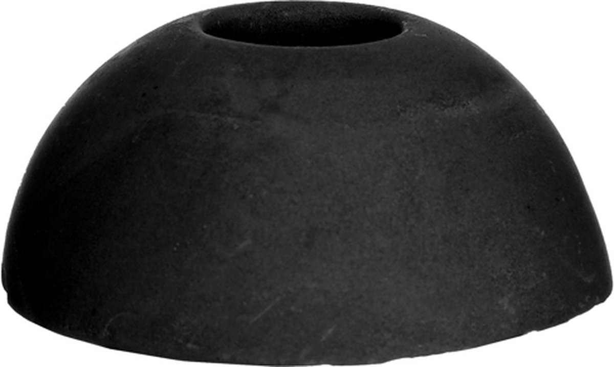 Kandelaar kaars bol zwart dia. 7 x H 3 cm Hortus