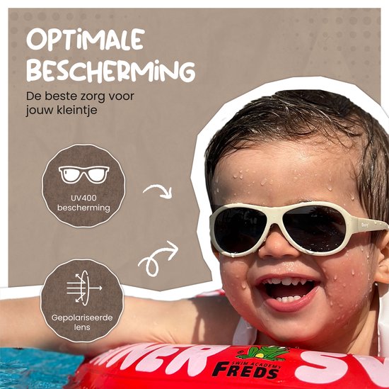 Maesy - baby zonnebril Joya - 0-2 jaar - flexibel buigbaar - verstelbaar elastiek - gepolariseerde UV400 bescherming - jongens en meisjes - babyzonnebril ovaal - terracotta brique van Maesy — afbeelding 4