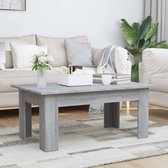 The Living Store Salontafel - Modern - Bewerkt hout - 100x60x42 cm - Grijs sonoma eiken