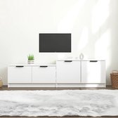The Living Store TV-meubel Trendy TV-meubels - 158.5 x 36 x 45 cm - bewerkt hout