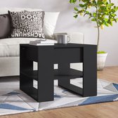 The Living Store Salontafel - naam - Tafel - 55.5x55x45 cm - Zwart