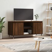 The Living Store Tv-meubel Bruineiken - 104 x 35 x 50 cm - Hout - Ijzer