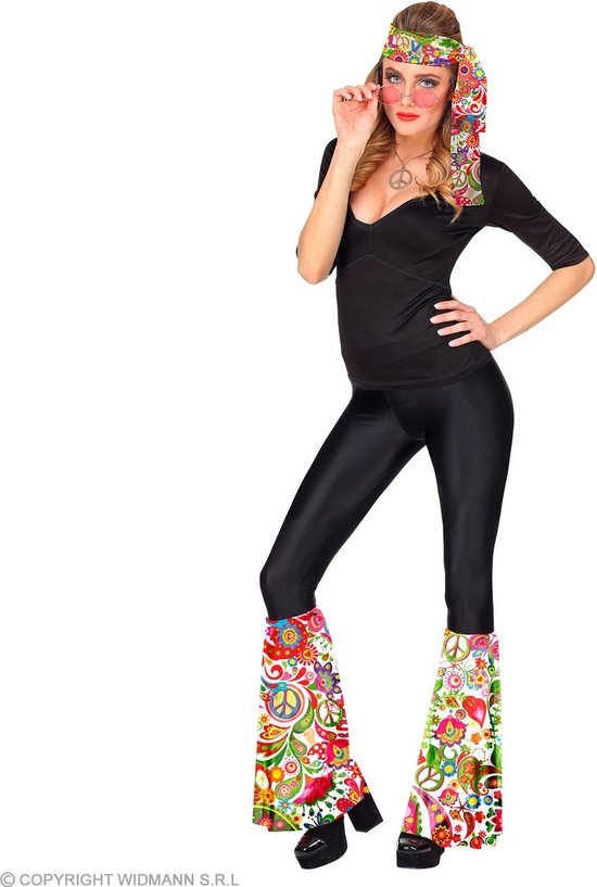 Widmann - Hippie Kostuum - Jaren 60 Set Power Of Love - Multicolor - Carnavalskleding - Verkleedkleding