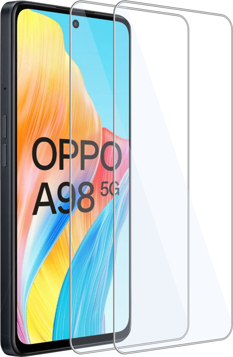 2x Geschikt voor Oppo A98 Screenprotector - Beschermglas - GuardCover