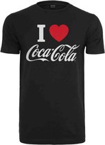 Merchcode Coca Cola - I Love Coke Heren T-shirt - L - Zwart