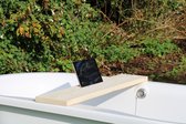 Badplank de luxe – tablet houder - neutraal - 90cm - Houten Badplank - universeel - cadeau - relax – praktisch