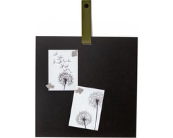 Magneetbord Aimant vierkant zwart - Groene band - 45x45 cm