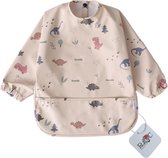 RubyC Slab met Mouwen (3 tot 5 jaar) Dino Dinosaurus - Waterproof Slabbetje Baby - Schort