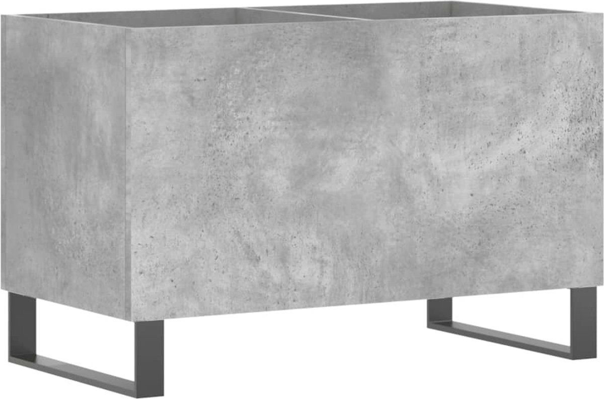 vidaXL - Platenkast - 74,5x38x48 - cm - bewerkt - hout - betongrijs