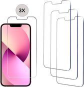 Podec Screenprotector geschikt voor iPhone 14 en iPhone 13 / 13 Pro - Gehard Beschermglas - Transparant en Krasbestendig - Tempered Glass Screen Cover - 3 Stuks